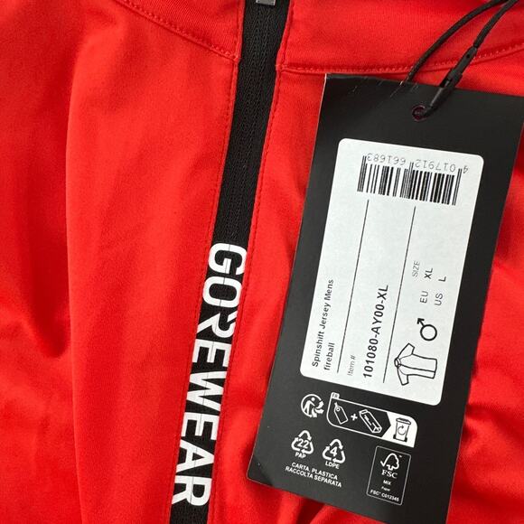 GOREWEAR Men's Lab Red Fireball Spinshift Jersey Size L - Picture 7 of 14